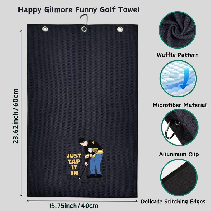 Amitrely Funny Golf Towel, Marsters Tournament, Funny Golf Towel for Golf Bags with Clip, Golf Gift for Men Husband Boyfriend Dad, Birthday, Cristmas Gifts for Fan (Just tap it in) - Image 2